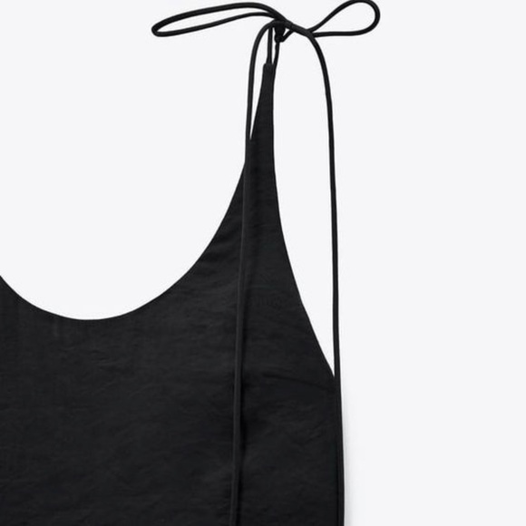 Zara Black Midi Dress small NWTs - Picture 6 of 9